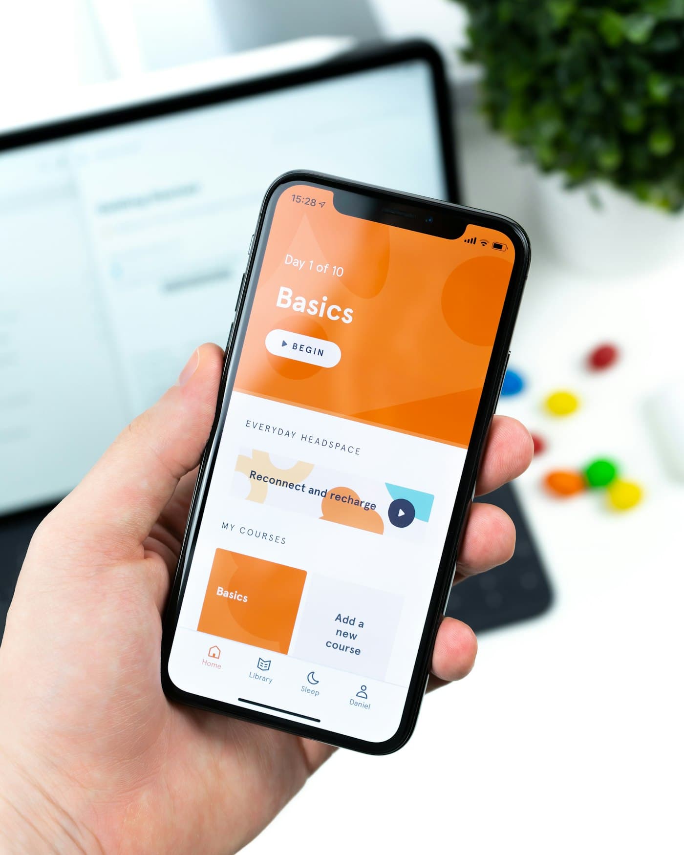A field service app open on a phone